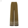 SWAYING 25 Early Spring V-neck snowflake jacquard pullover / straight pants SW-SW25PS3B11-LV Green pants SW25PS1T13 SW25PS3B11